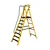 Youngman FRP fiberglass 7 Steps (1.86 m) Mega Step Industrial Ladder with Safety Wire (7 Steps + Platform)